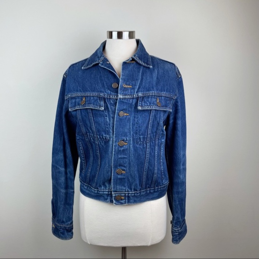 Vintage Dickies Blue Denim Jean Jacket Button Front Men Size 40